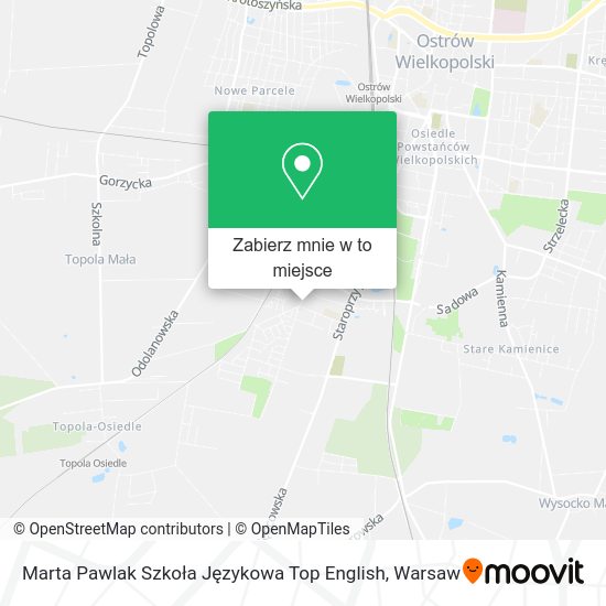 Mapa Marta Pawlak Szkoła Językowa Top English