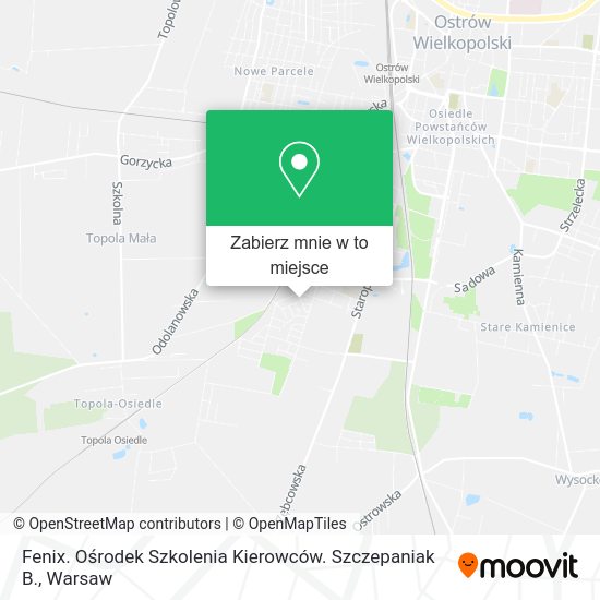 Mapa Fenix. Ośrodek Szkolenia Kierowców. Szczepaniak B.