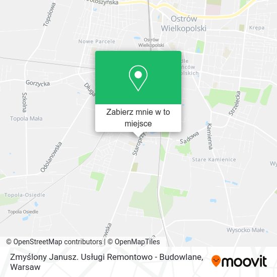 Mapa Zmyślony Janusz. Usługi Remontowo - Budowlane