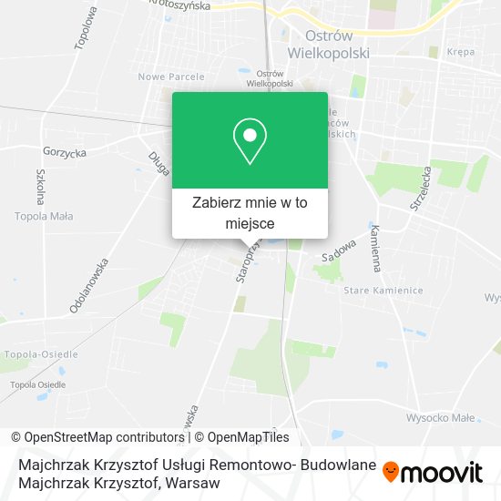 Mapa Majchrzak Krzysztof Usługi Remontowo- Budowlane Majchrzak Krzysztof