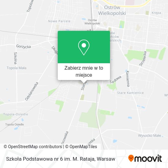 Mapa Szkoła Podstawowa nr 6 im. M. Rataja