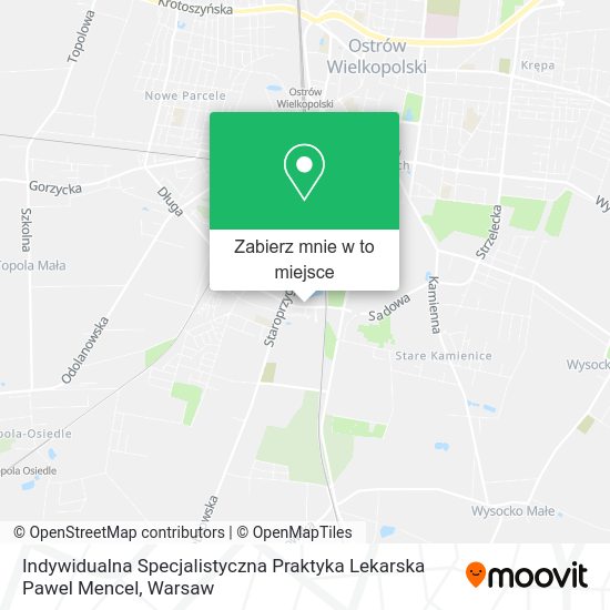 Mapa Indywidualna Specjalistyczna Praktyka Lekarska Pawel Mencel