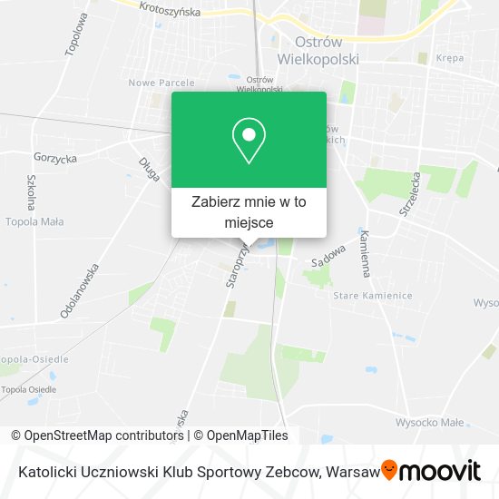 Mapa Katolicki Uczniowski Klub Sportowy Zebcow