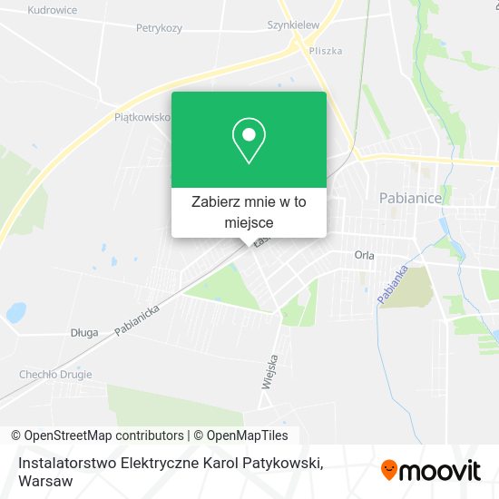 Mapa Instalatorstwo Elektryczne Karol Patykowski