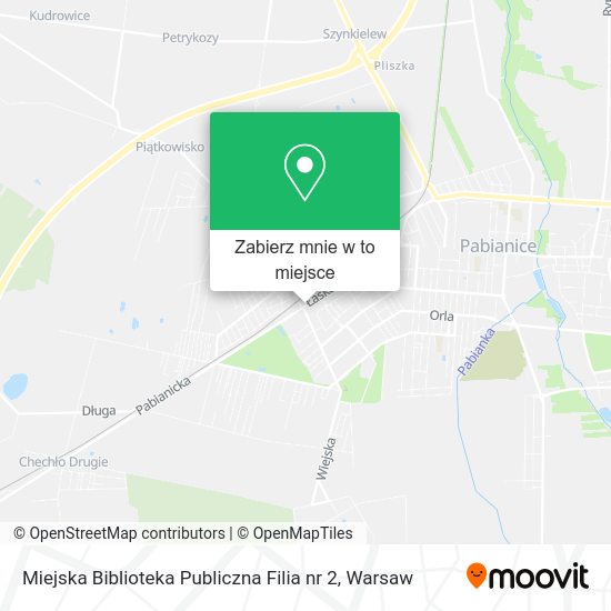 Mapa Miejska Biblioteka Publiczna Filia nr 2