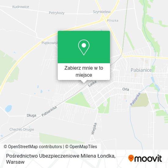 Mapa Pośrednictwo Ubezpieczeniowe Milena Łondka