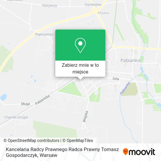 Mapa Kancelaria Radcy Prawnego Radca Prawny Tomasz Gospodarczyk