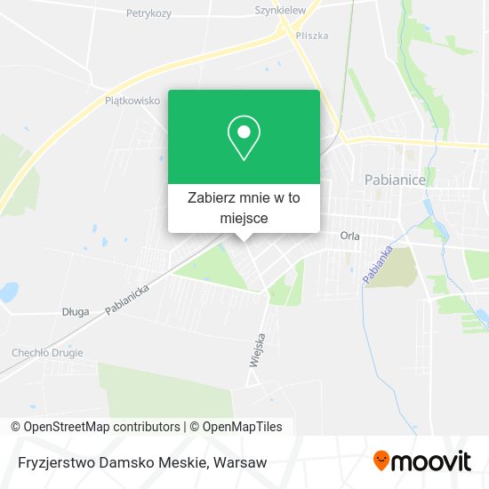 Mapa Fryzjerstwo Damsko Meskie