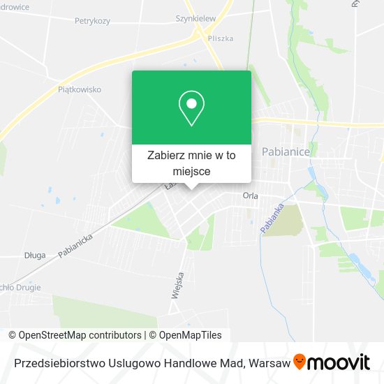 Mapa Przedsiebiorstwo Uslugowo Handlowe Mad