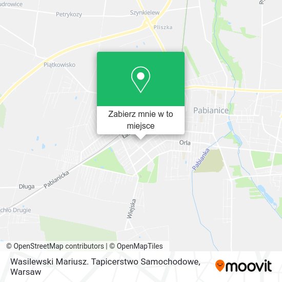 Mapa Wasilewski Mariusz. Tapicerstwo Samochodowe