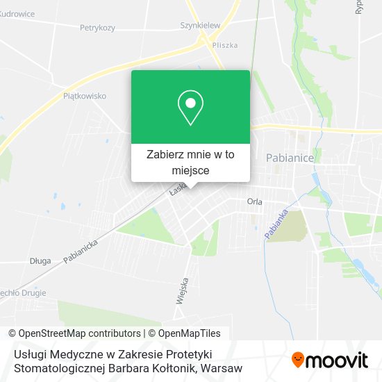 Mapa Usługi Medyczne w Zakresie Protetyki Stomatologicznej Barbara Kołtonik