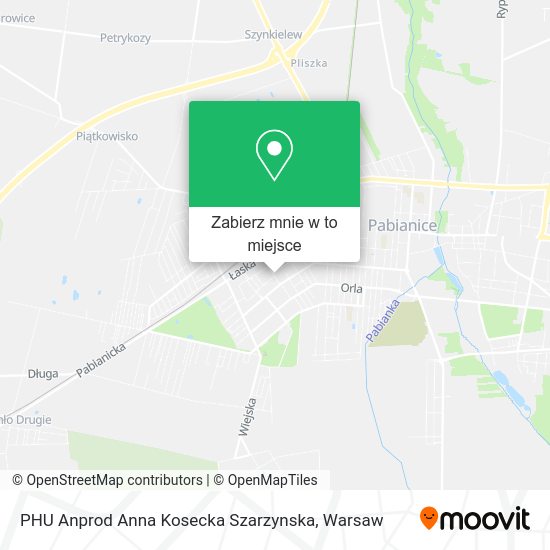 Mapa PHU Anprod Anna Kosecka Szarzynska