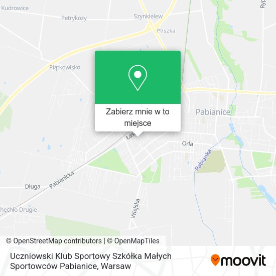 Mapa Uczniowski Klub Sportowy Szkółka Małych Sportowców Pabianice