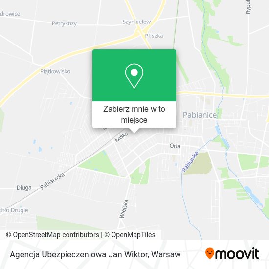 Mapa Agencja Ubezpieczeniowa Jan Wiktor