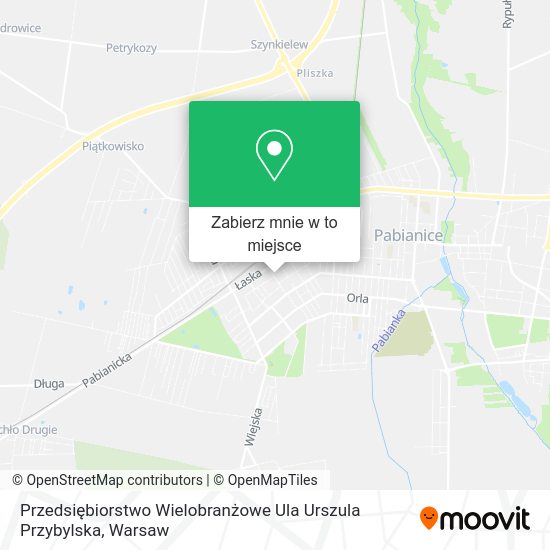 Mapa Przedsiębiorstwo Wielobranżowe Ula Urszula Przybylska