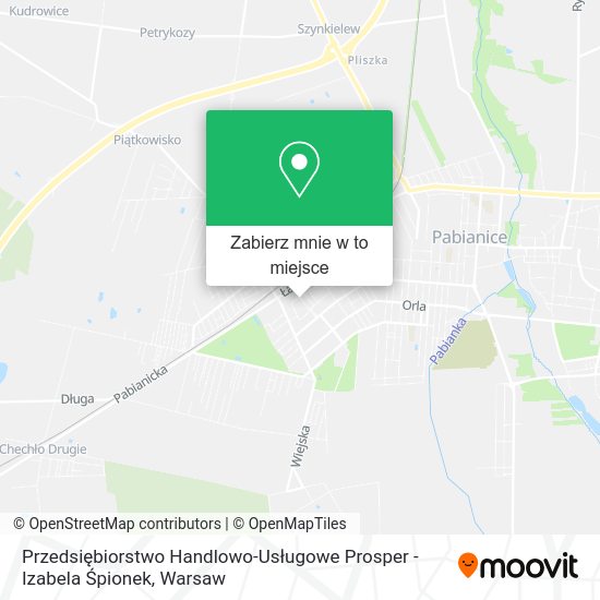 Mapa Przedsiębiorstwo Handlowo-Usługowe Prosper - Izabela Śpionek