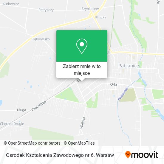 Mapa Osrodek Ksztalcenia Zawodowego nr 6