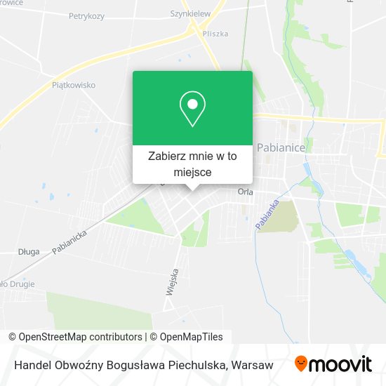 Mapa Handel Obwoźny Bogusława Piechulska