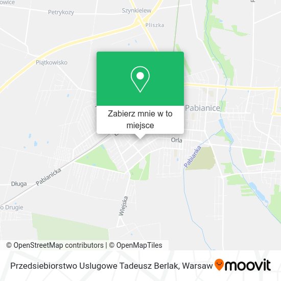 Mapa Przedsiebiorstwo Uslugowe Tadeusz Berlak