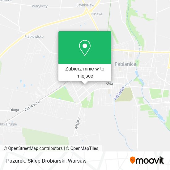 Mapa Pazurek. Sklep Drobiarski