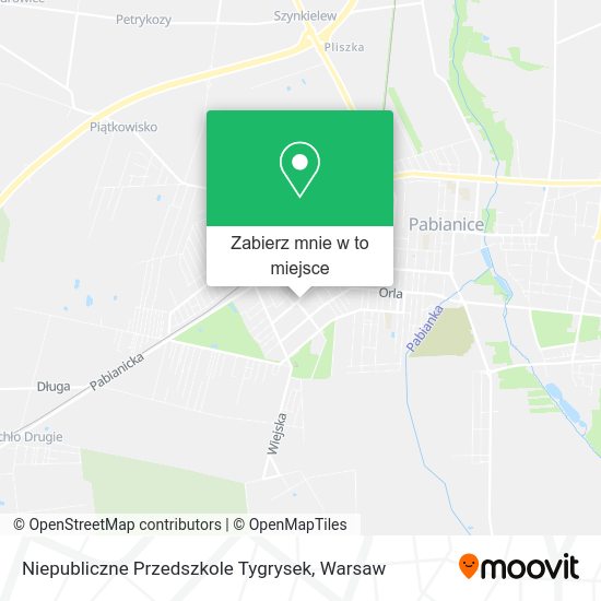 Mapa Niepubliczne Przedszkole Tygrysek