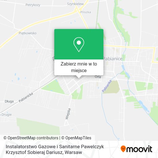 Mapa Instalatorstwo Gazowe i Sanitarne Pawelczyk Krzysztof Sobieraj Dariusz