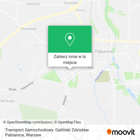 Mapa Transport Samochodowy. Galiński Zdzisław Pabianice