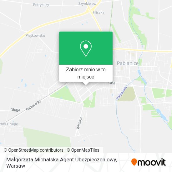 Mapa Małgorzata Michalska Agent Ubezpieczeniowy