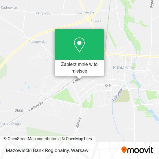 Mapa Mazowiecki Bank Regionalny