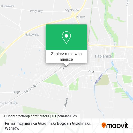 Mapa Firma Inżynierska Grzeliński Bogdan Grzeliński