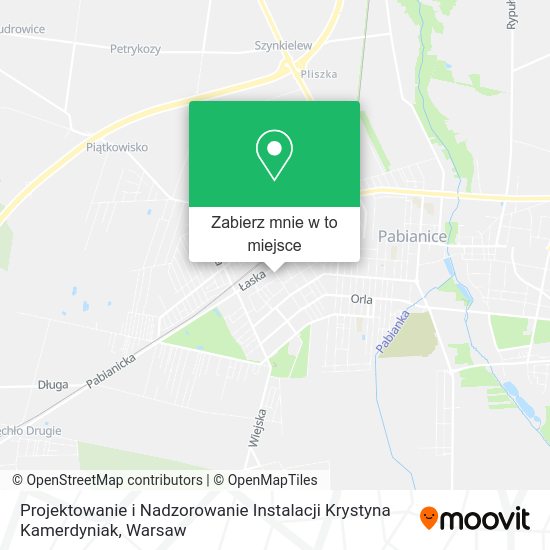 Mapa Projektowanie i Nadzorowanie Instalacji Krystyna Kamerdyniak