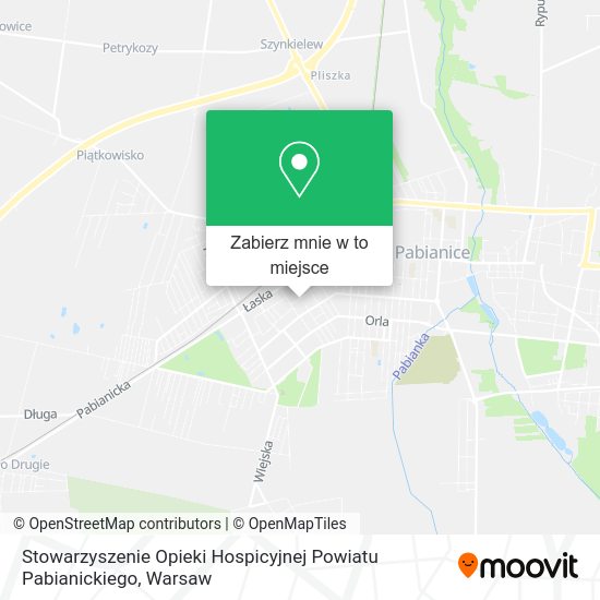 Mapa Stowarzyszenie Opieki Hospicyjnej Powiatu Pabianickiego