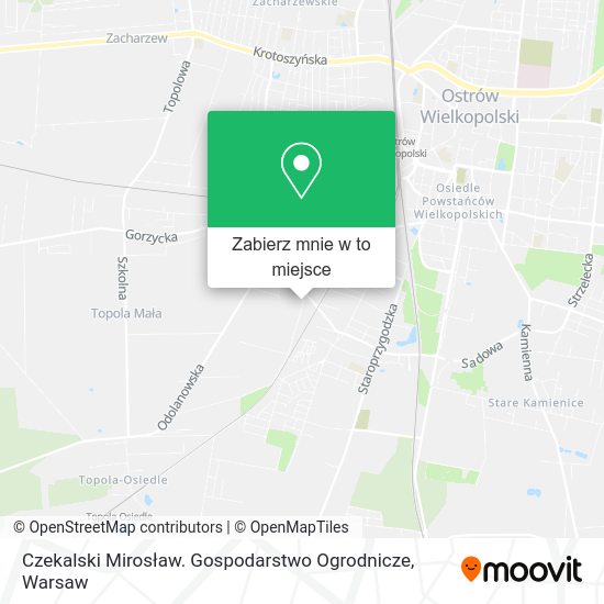 Mapa Czekalski Mirosław. Gospodarstwo Ogrodnicze