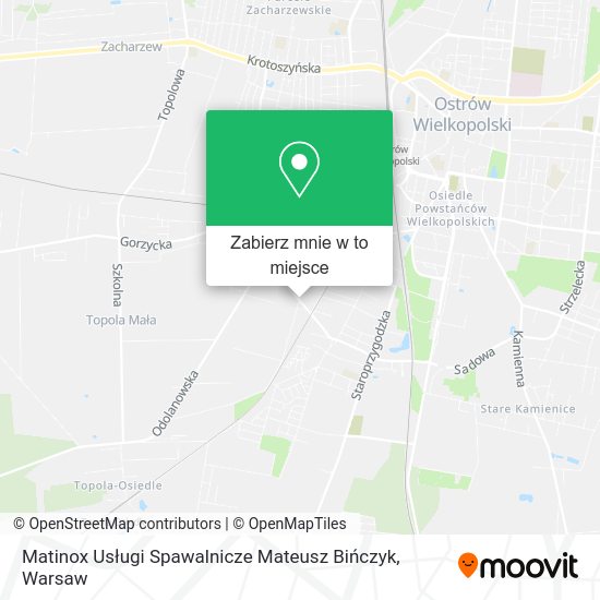 Mapa Matinox Usługi Spawalnicze Mateusz Bińczyk