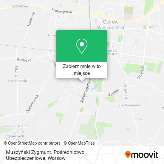 Mapa Muszyński Zygmunt. Pośrednictwo Ubezpieczeniowe