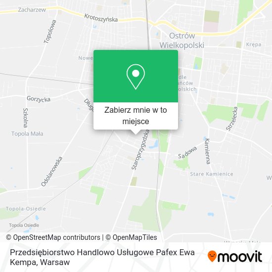 Mapa Przedsiębiorstwo Handlowo Usługowe Pafex Ewa Kempa