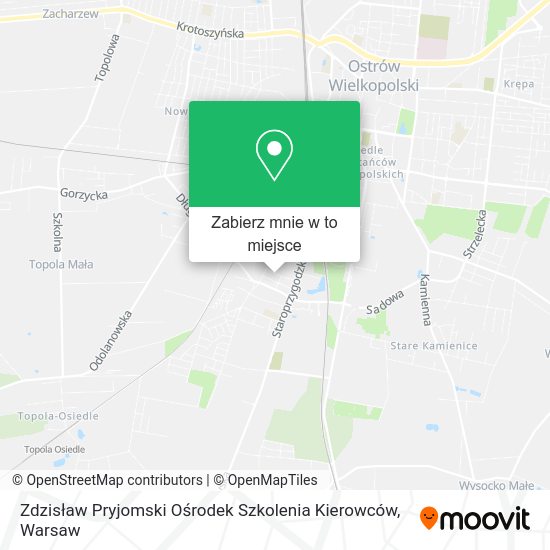 Mapa Zdzisław Pryjomski Ośrodek Szkolenia Kierowców