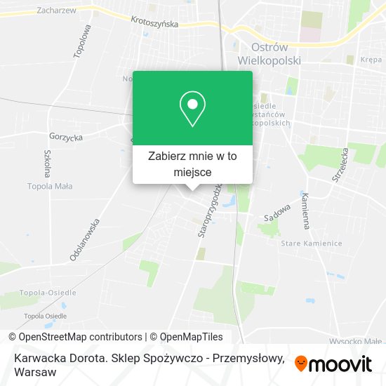 Mapa Karwacka Dorota. Sklep Spożywczo - Przemysłowy