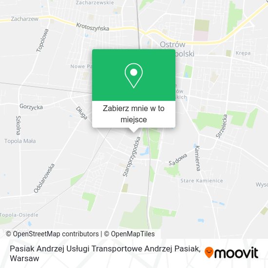 Mapa Pasiak Andrzej Usługi Transportowe Andrzej Pasiak