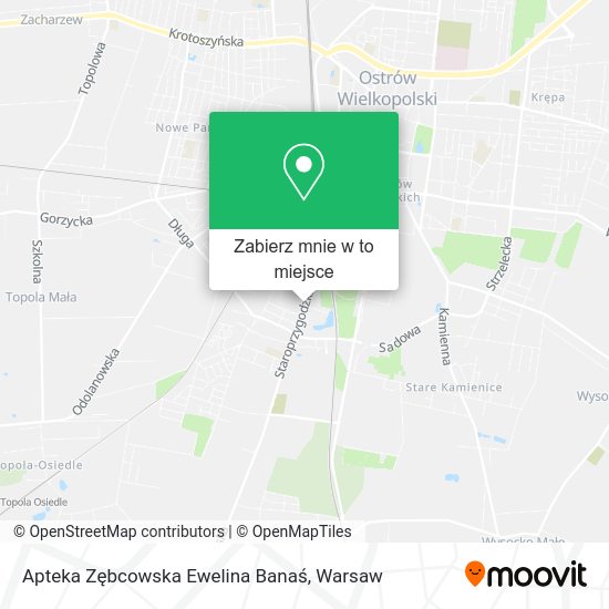 Mapa Apteka Zębcowska Ewelina Banaś