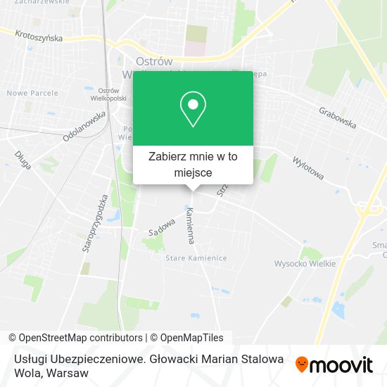 Mapa Usługi Ubezpieczeniowe. Głowacki Marian Stalowa Wola