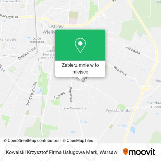 Mapa Kowalski Krzysztof Firma Usługowa Mark