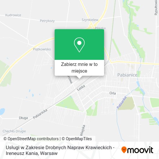 Mapa Usługi w Zakresie Drobnych Napraw Krawieckich - Ireneusz Kania