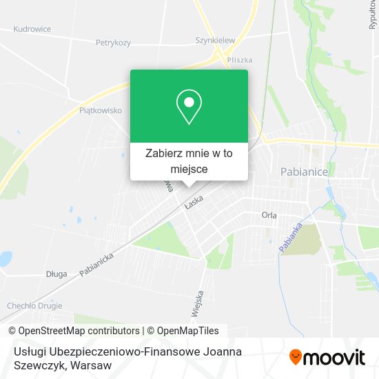 Mapa Usługi Ubezpieczeniowo-Finansowe Joanna Szewczyk