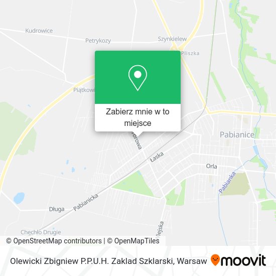 Mapa Olewicki Zbigniew P.P.U.H. Zaklad Szklarski