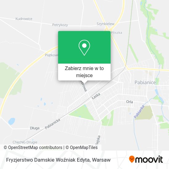 Mapa Fryzjerstwo Damskie Woźniak Edyta