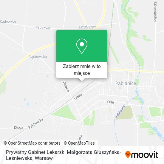 Mapa Prywatny Gabinet Lekarski Małgorzata Głuszyńska-Leśniewska