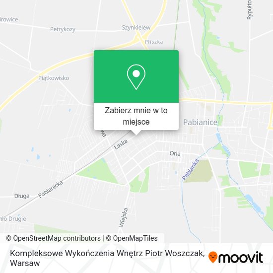 Mapa Kompleksowe Wykończenia Wnętrz Piotr Woszczak