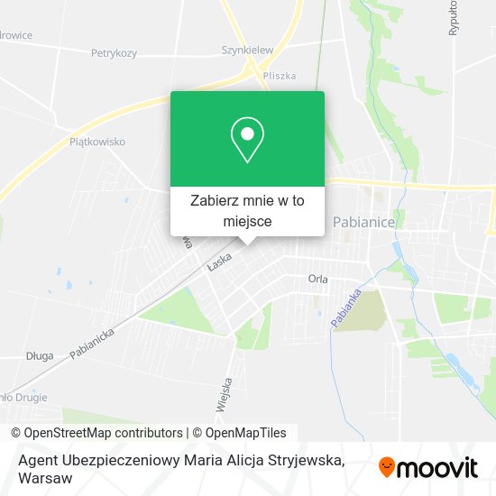 Mapa Agent Ubezpieczeniowy Maria Alicja Stryjewska