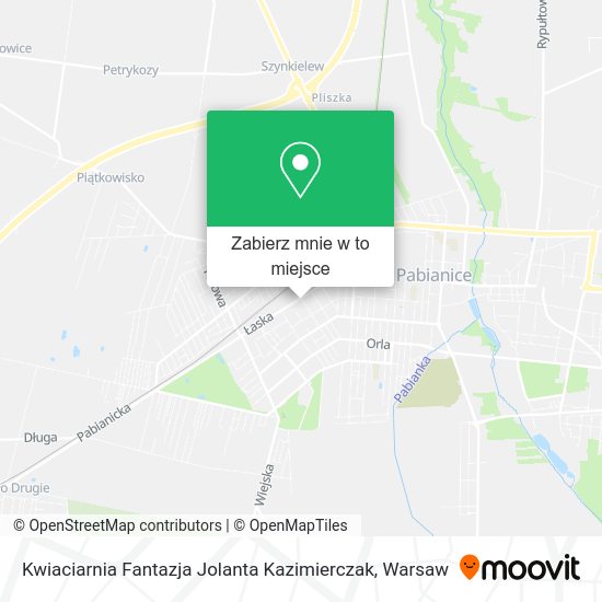 Mapa Kwiaciarnia Fantazja Jolanta Kazimierczak